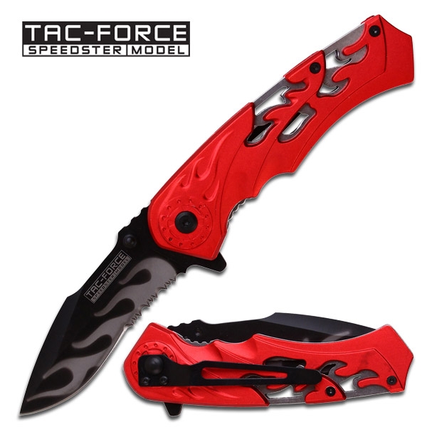 Red Flame Pocket Knife