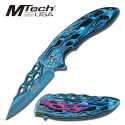 Blue Stainless Steel Ballistic Knife